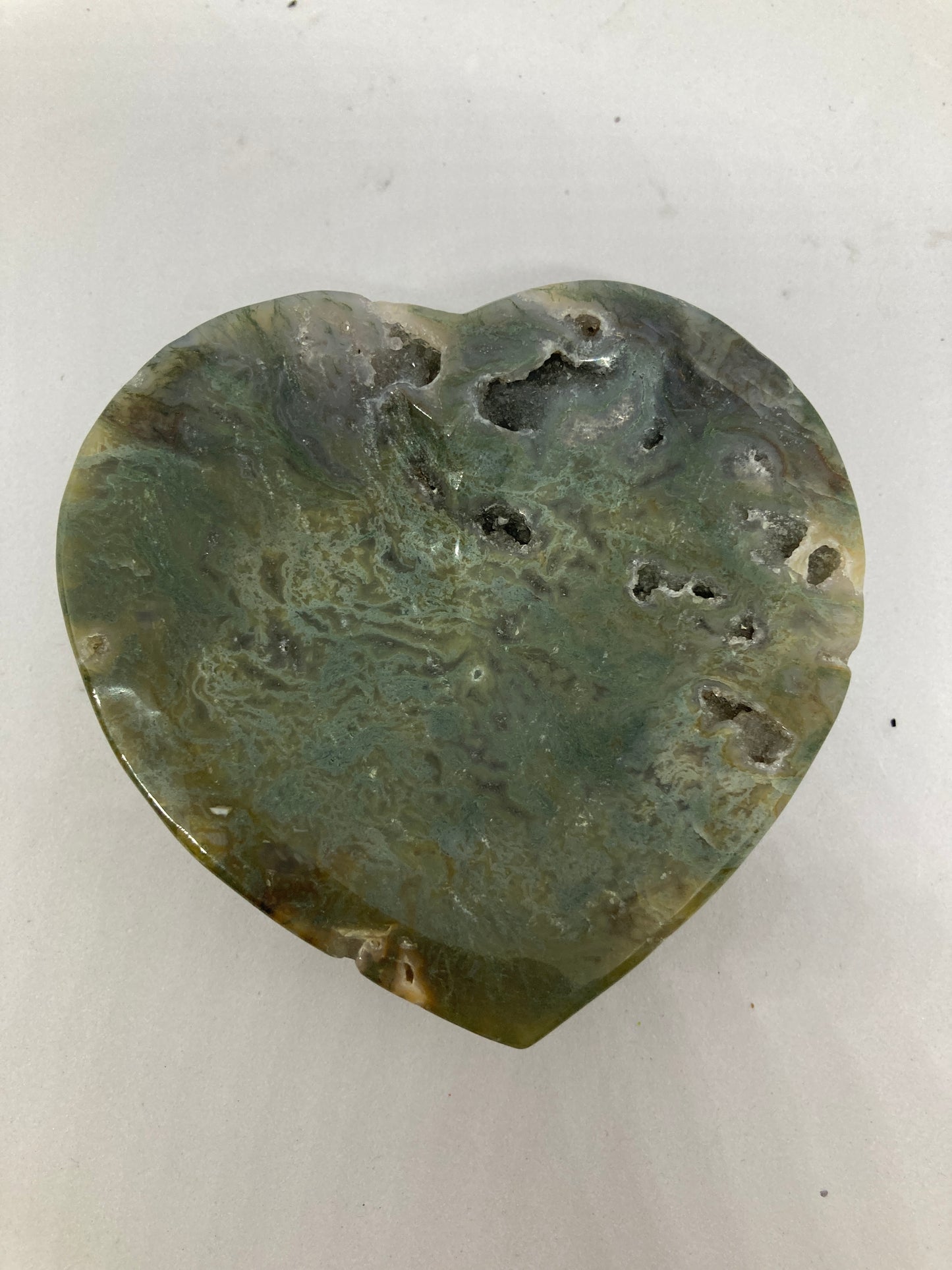 Moss Agate heart Bowl