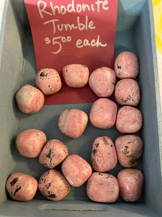 Premium Rhodonite Tumbled Stone